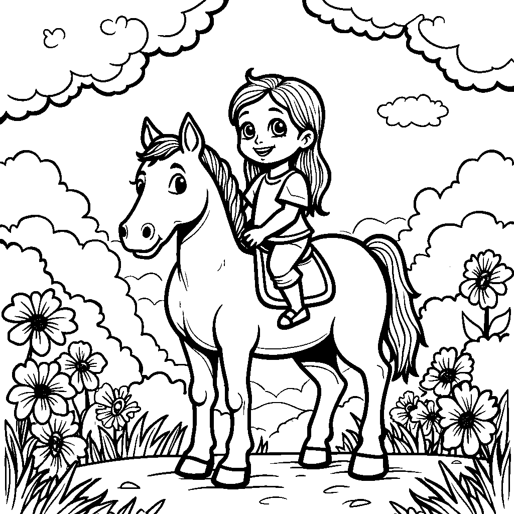 Girl and her best friend, a talking horse