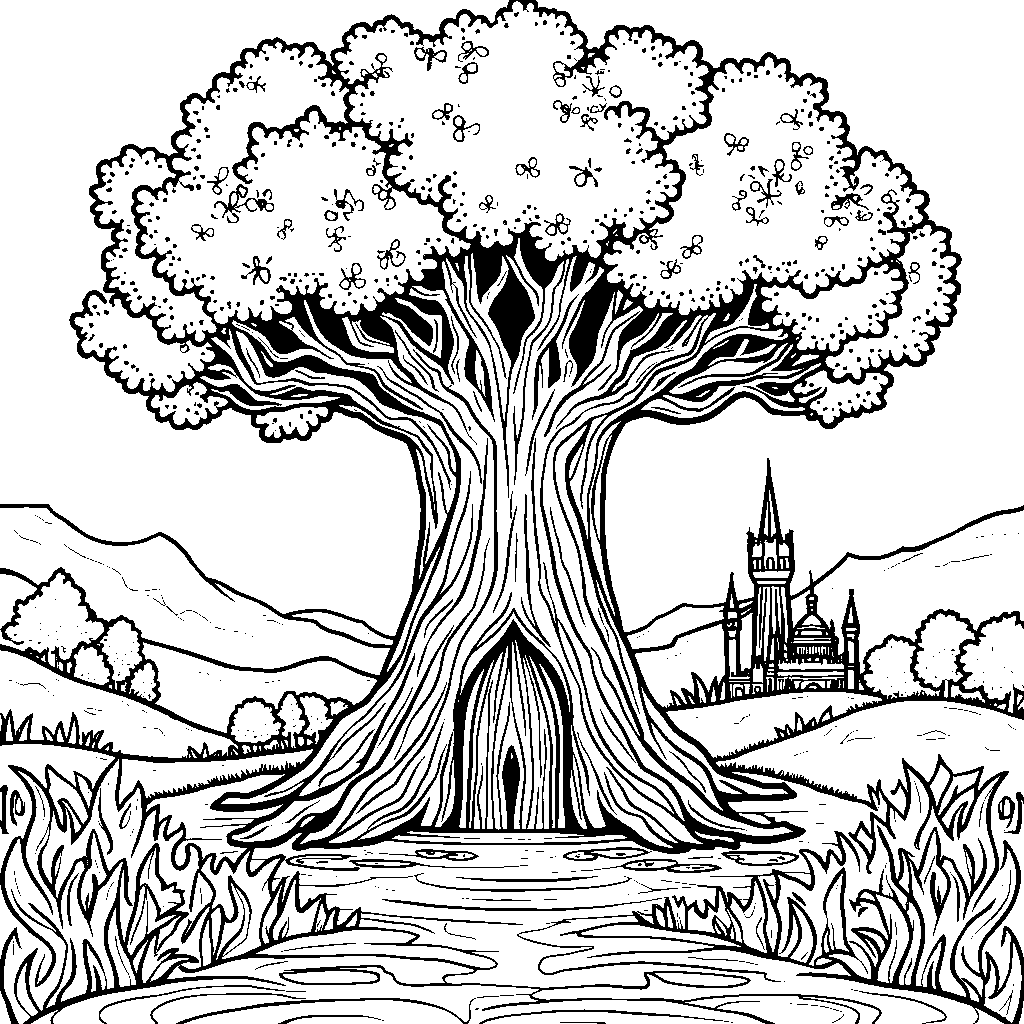 Magical kingdom hidden inside a tree