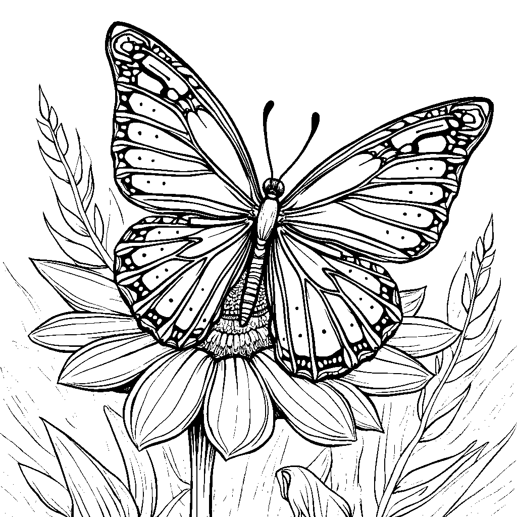 A butterfly perched on a flower