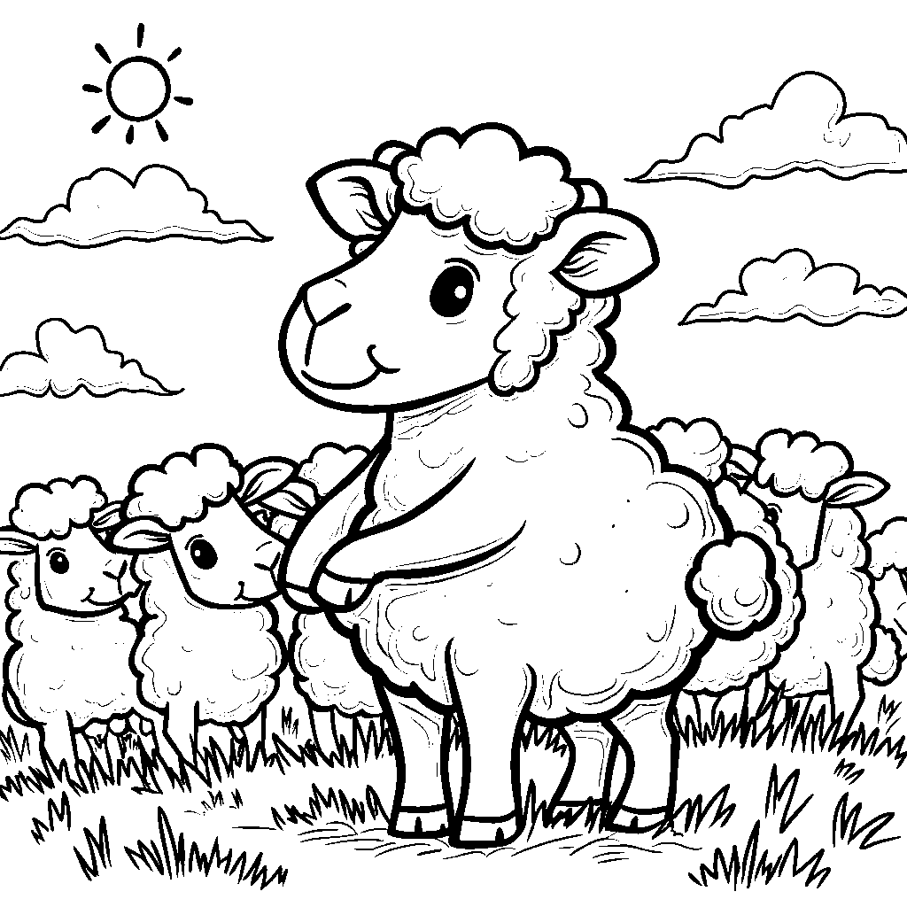 A sheep counting sheep