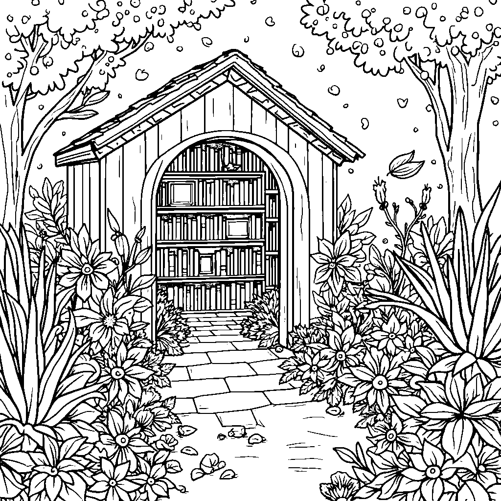 Uncover the Magic: A Hidden Library in a Whimsical Garden