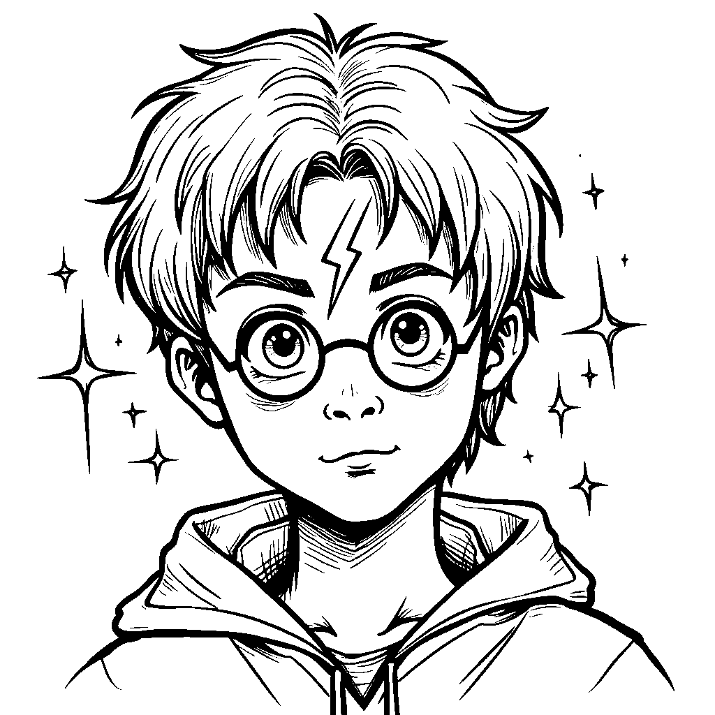 Harry Potter's lightning-shaped scar on his forehead