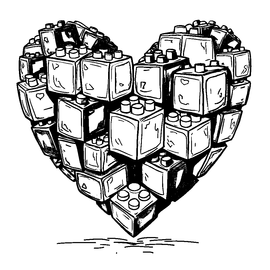 A Heart Made Out of Building Blocks