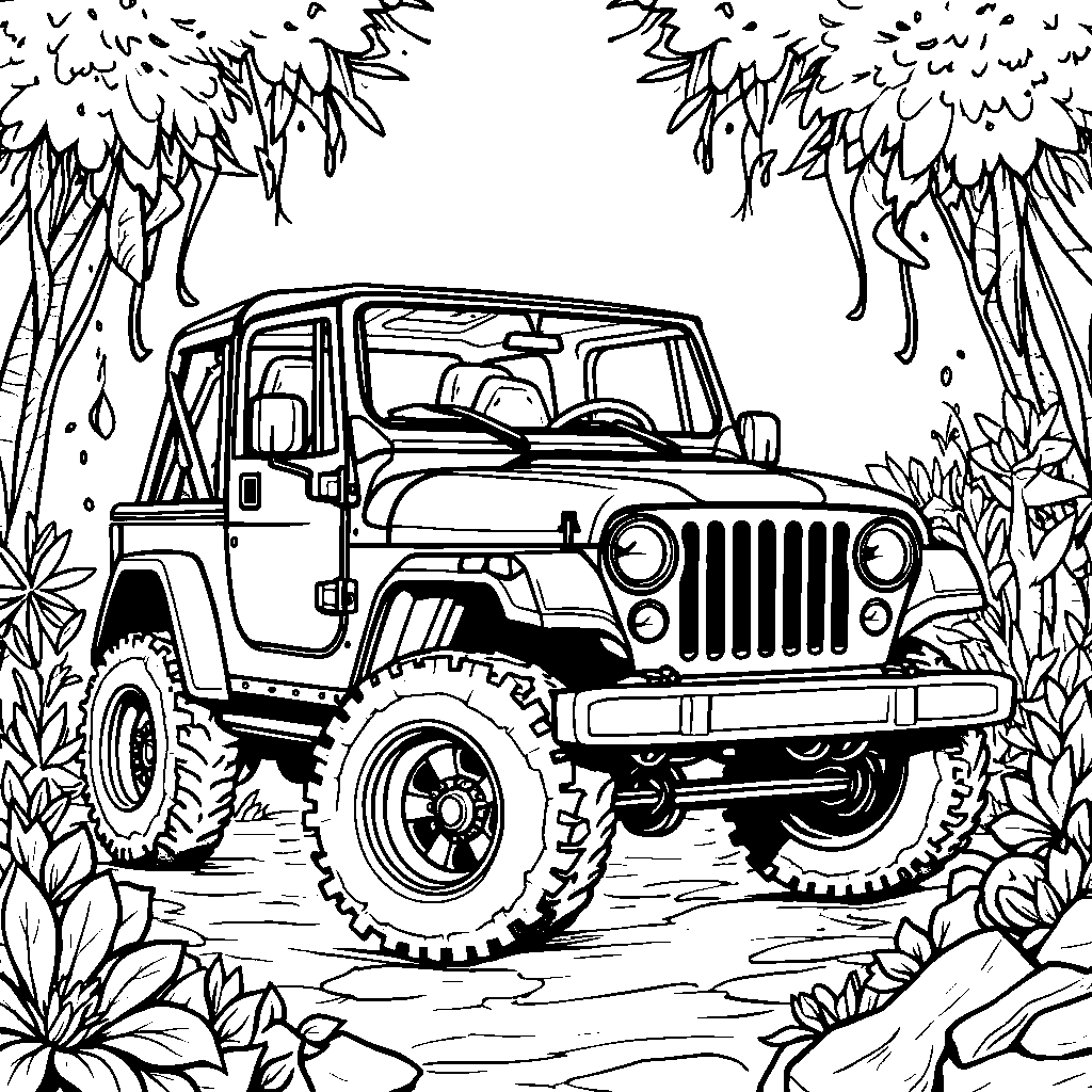 A jeep going on a treasure hunt