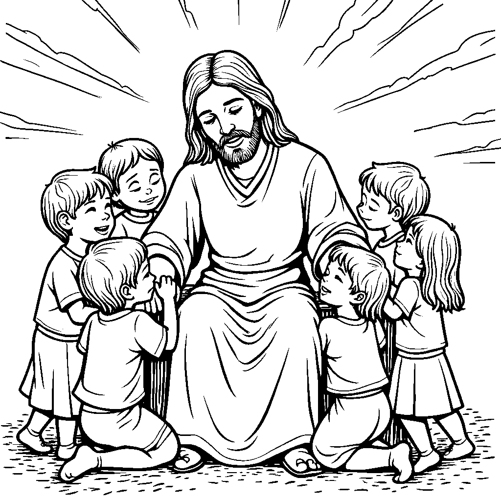 Jesus blessing the children