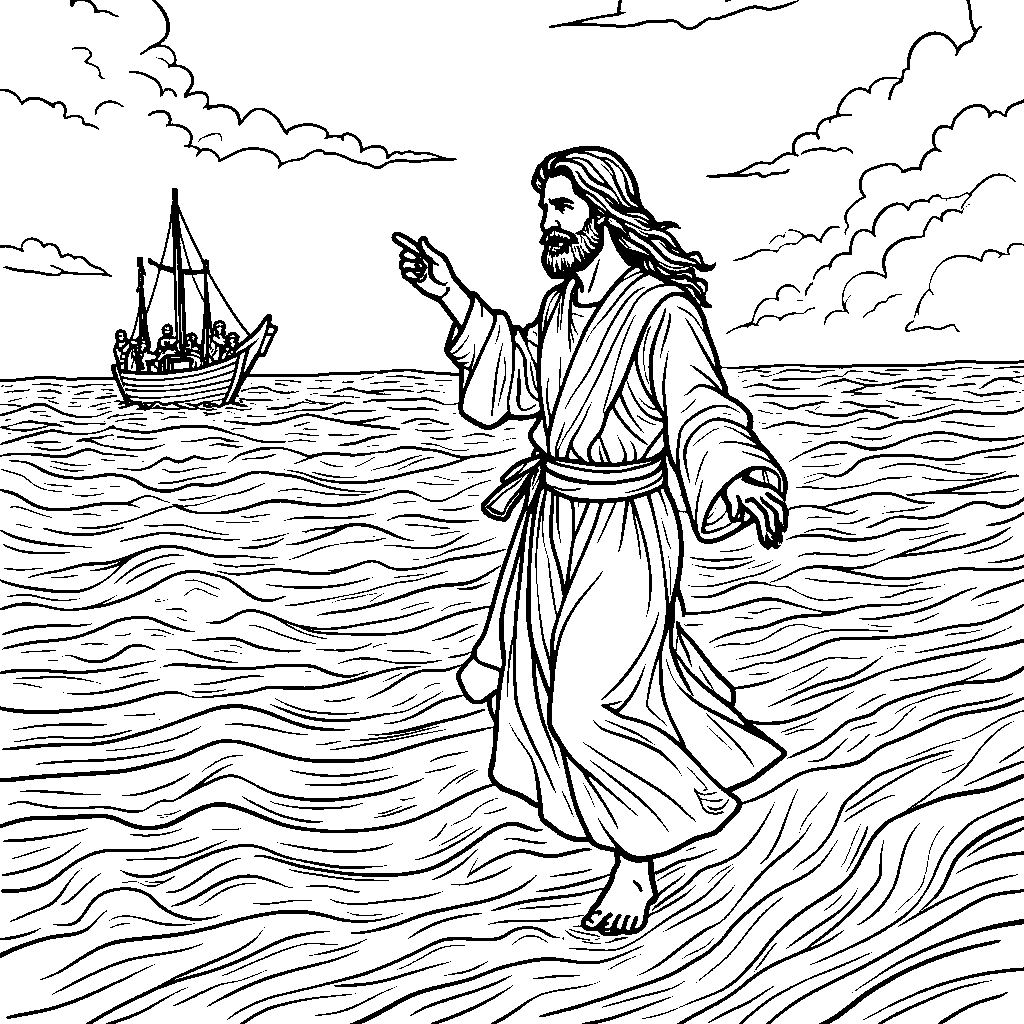 Jesus walking on water