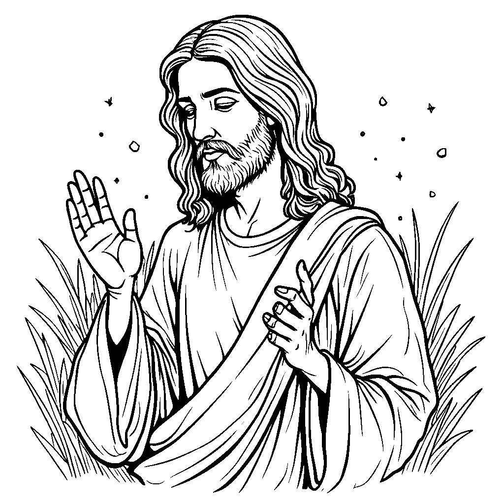 Jesus with a gentle touch