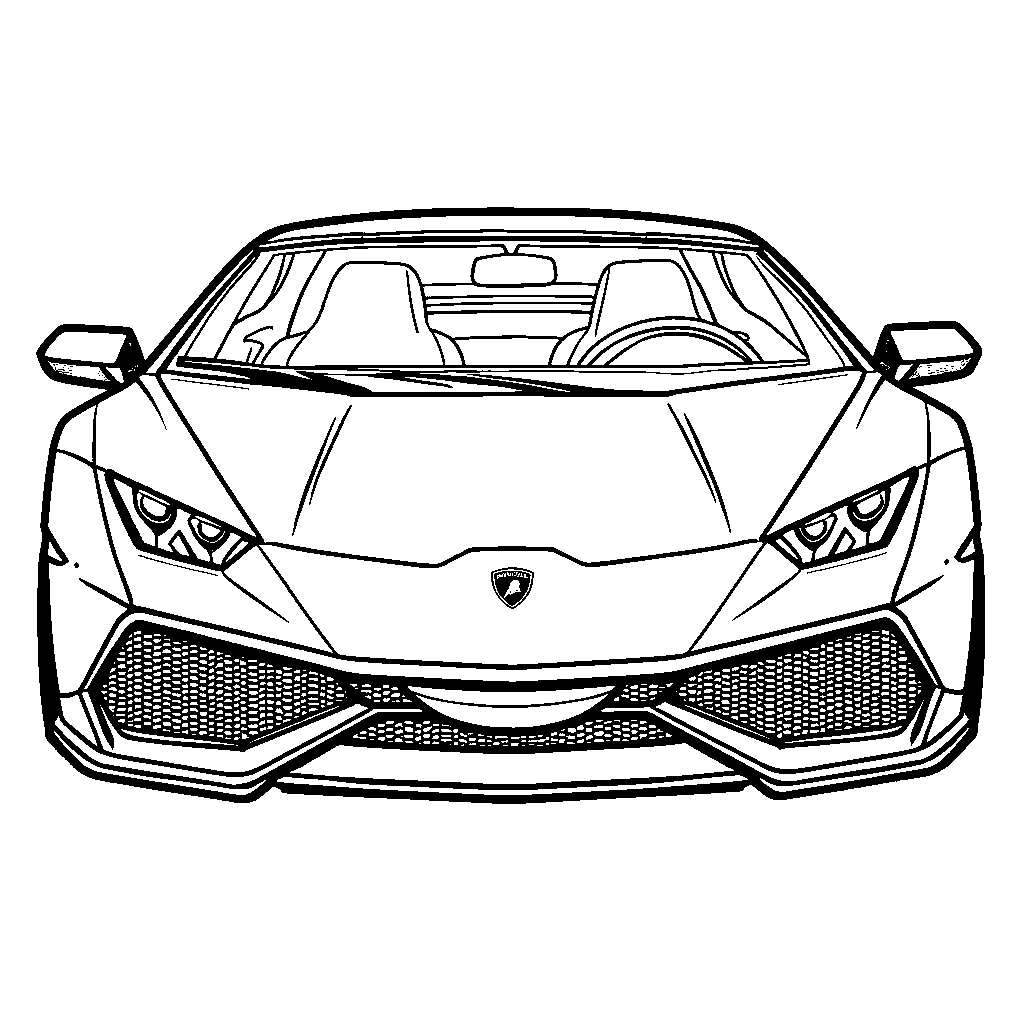 A Lamborghini with a big smile on its front grille