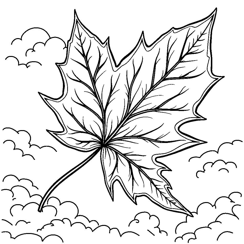 A leaf that becomes a kite in the wind