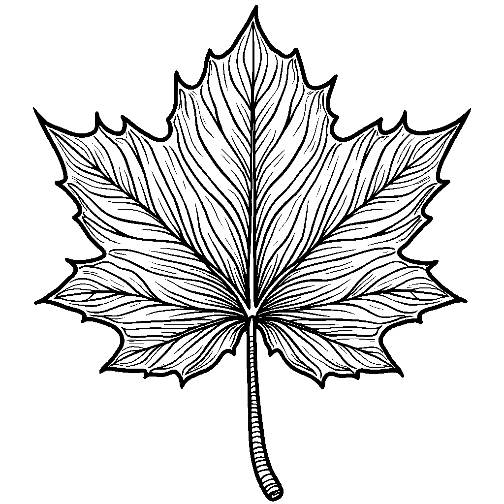 A leaf with a built-in kaleidoscope