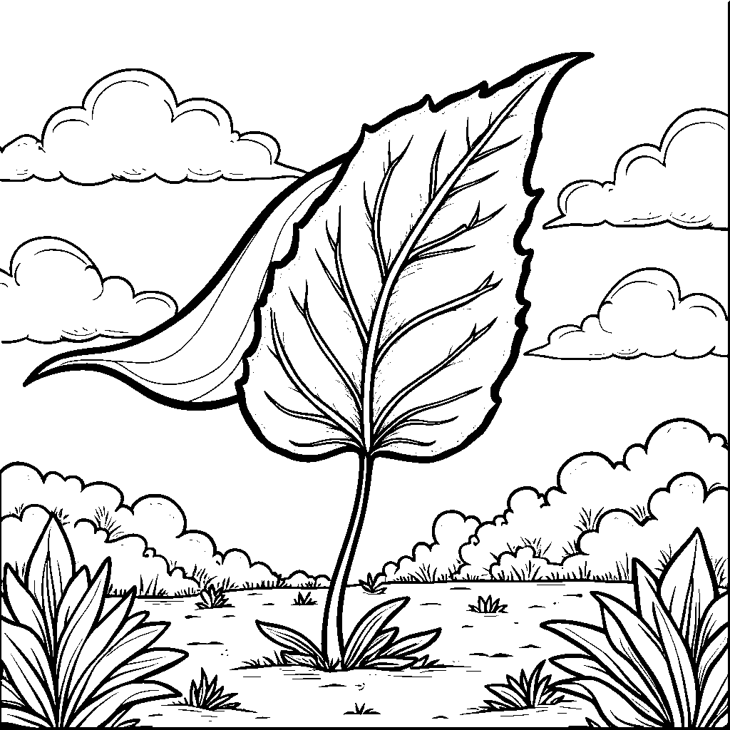 A leaf with a superhero cape