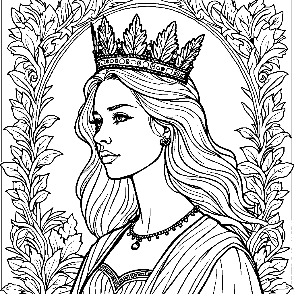 A leafy crown for a king or queen