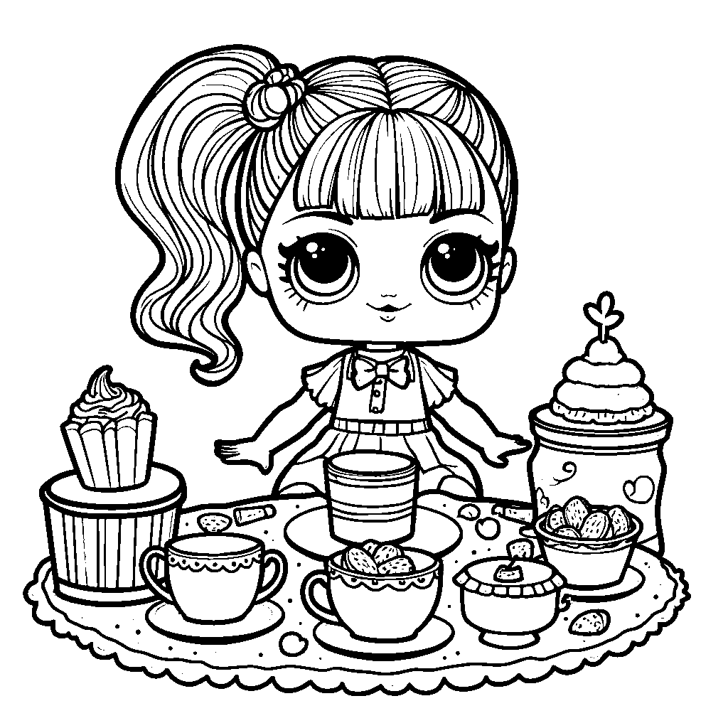 Lol doll having a tea party