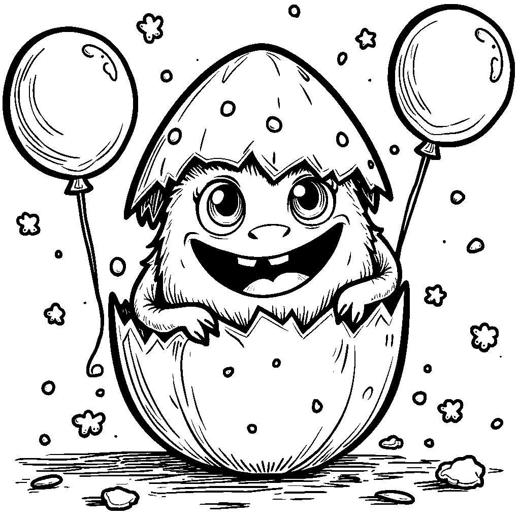 Lol surprise egg with a cute monster inside