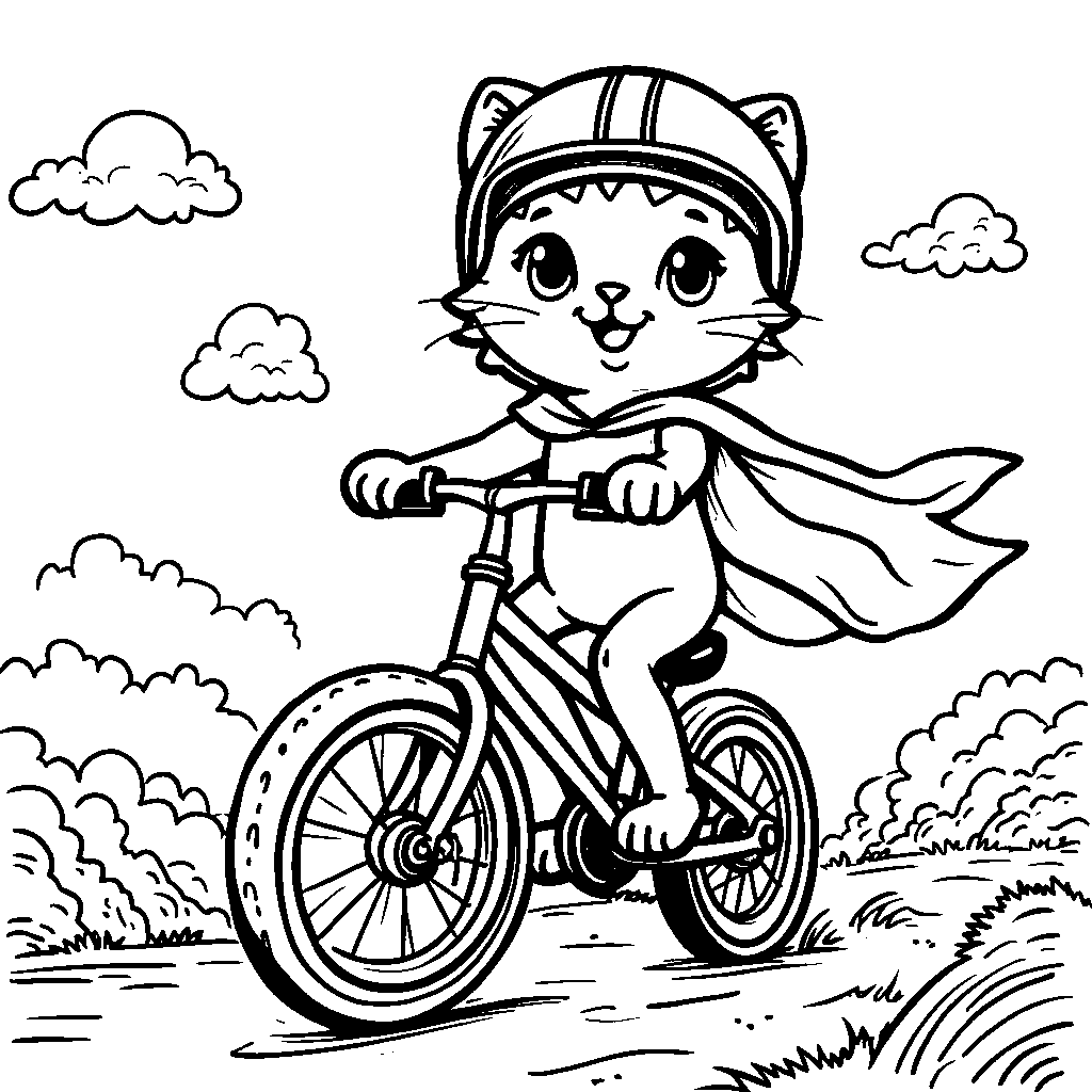 Lolcat riding a bike