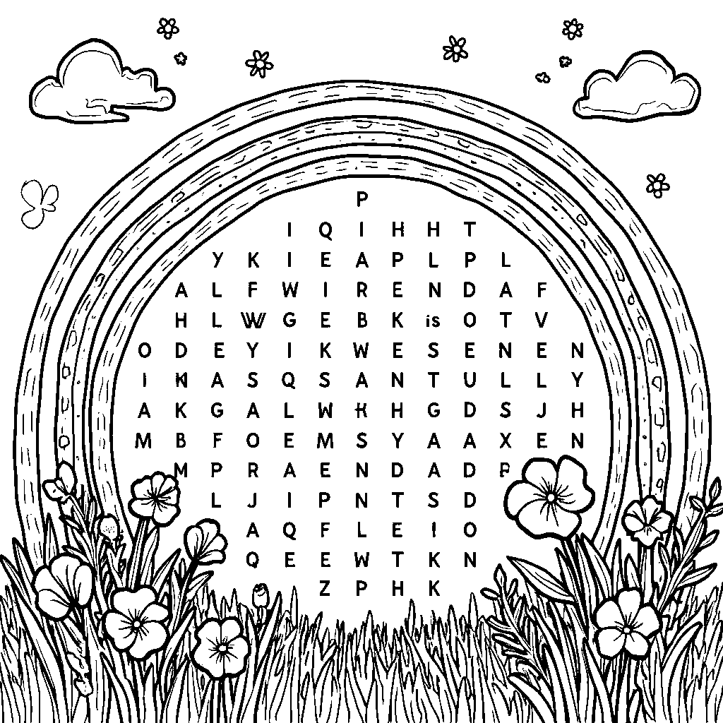 March-themed word search