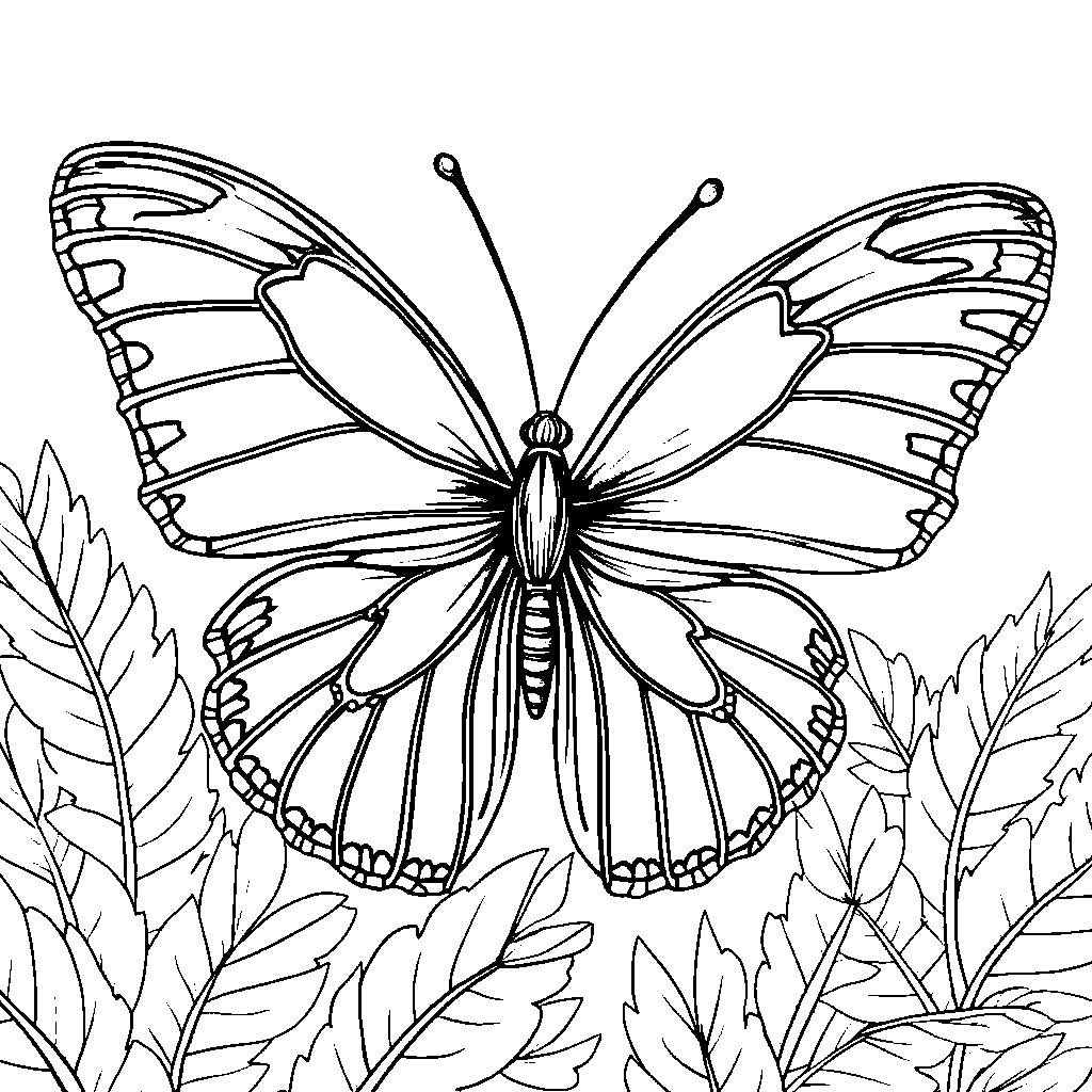 Rainbow-colored butterfly