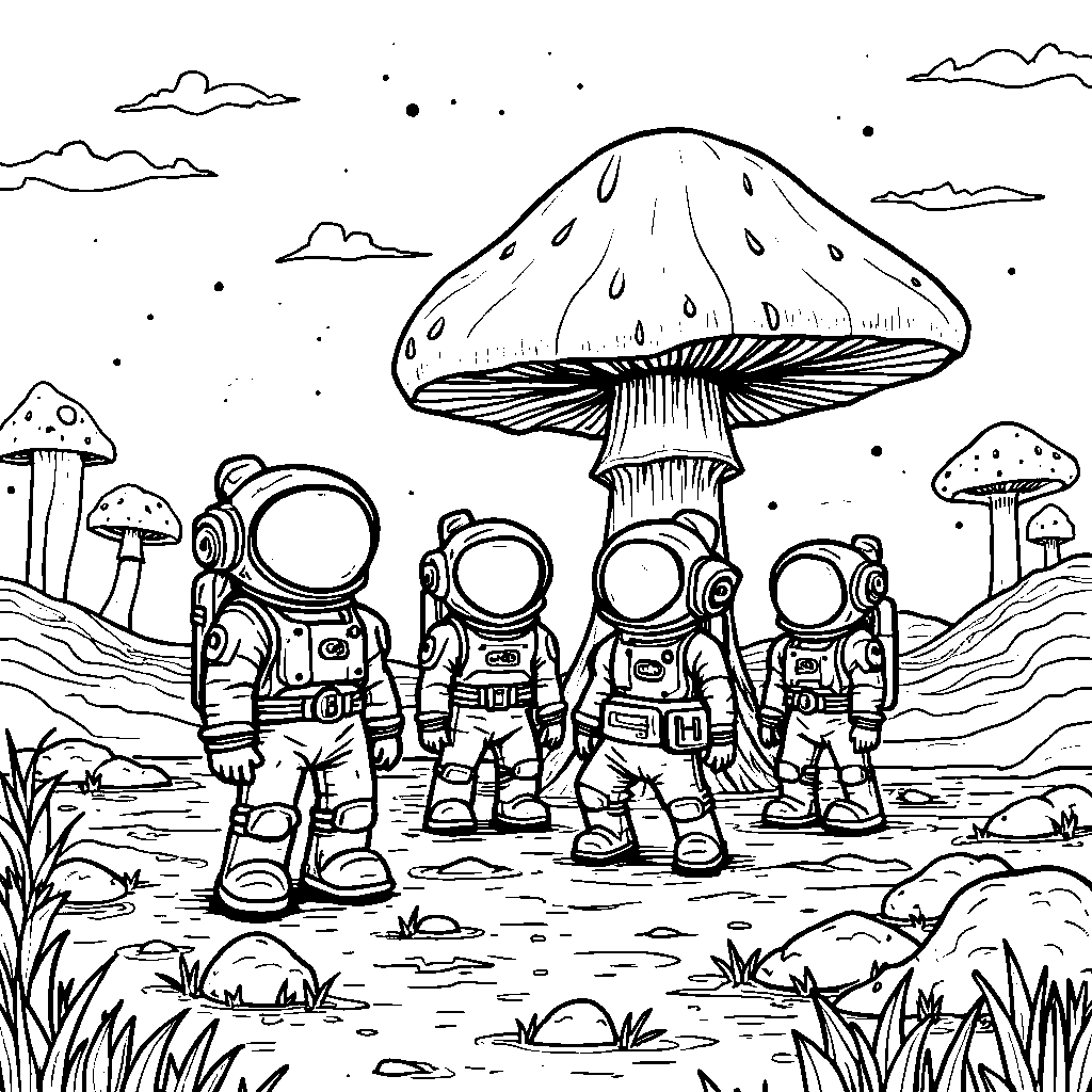 Mushroom astronauts on a mission to Mars