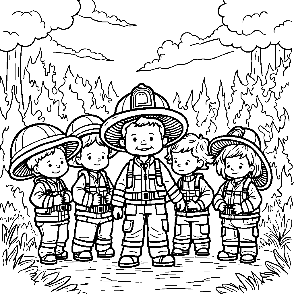 Mushroom firefighters saving the day