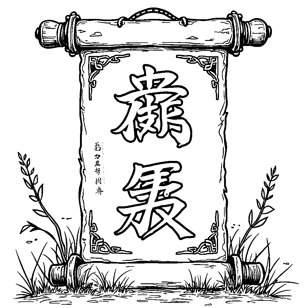 A ninja scroll with Naruto's name written in kanji