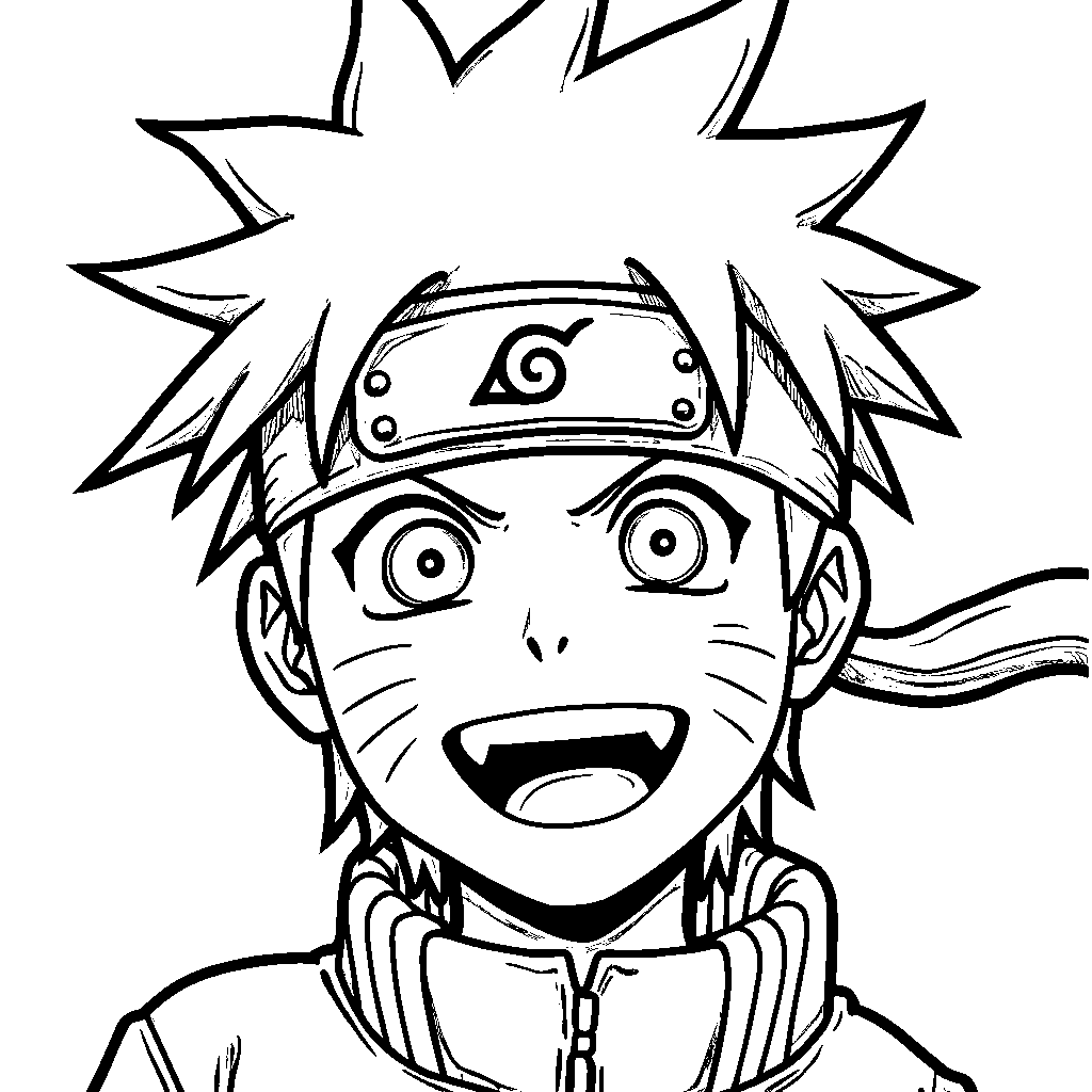 Naruto's face with a big smile