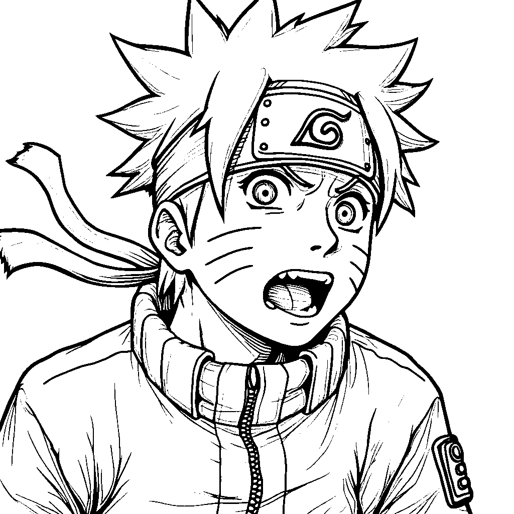 Naruto making a silly face with his tongue out