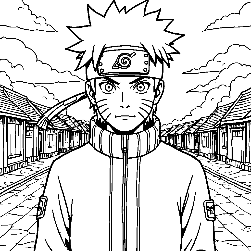 Naruto wearing a Hokage hat