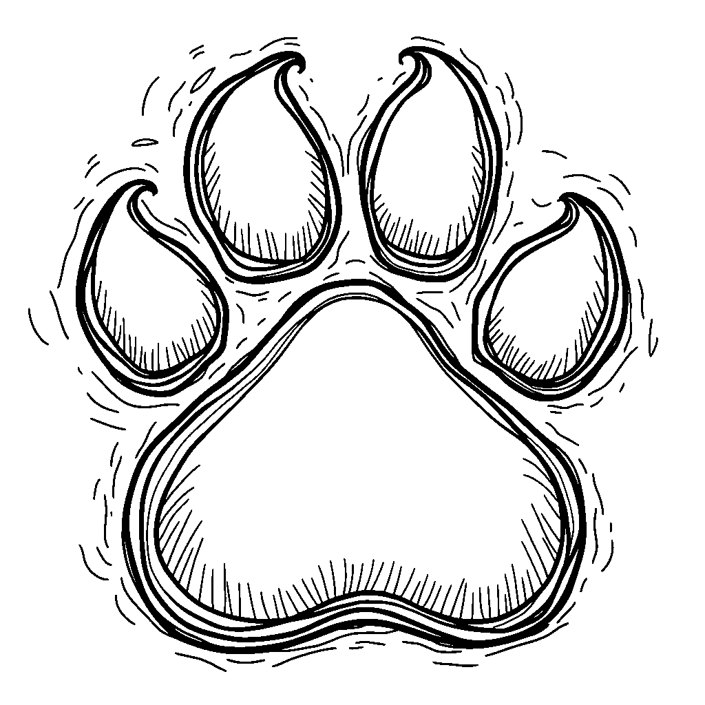 Blue's paw print with a hidden clue inside