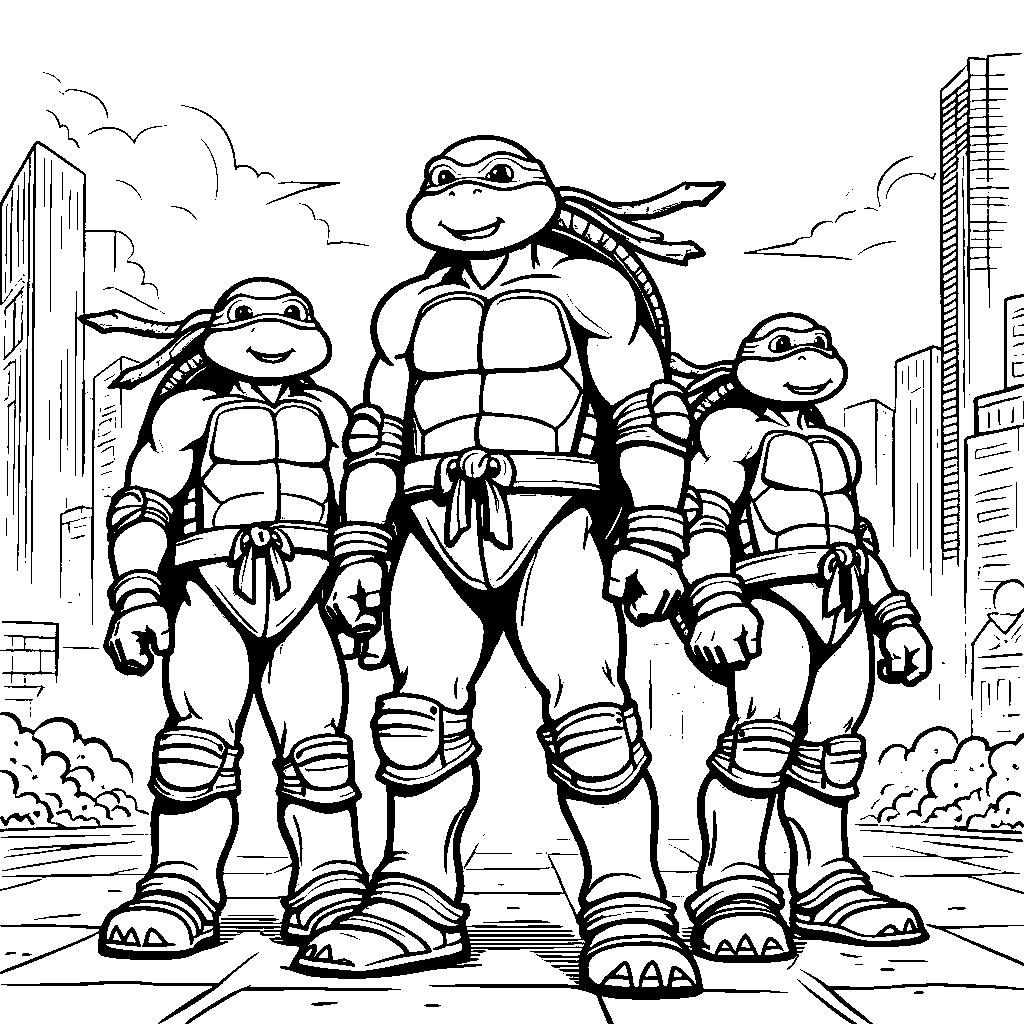 Teenage Mutant Ninja Turtles' Leonardo leading the team