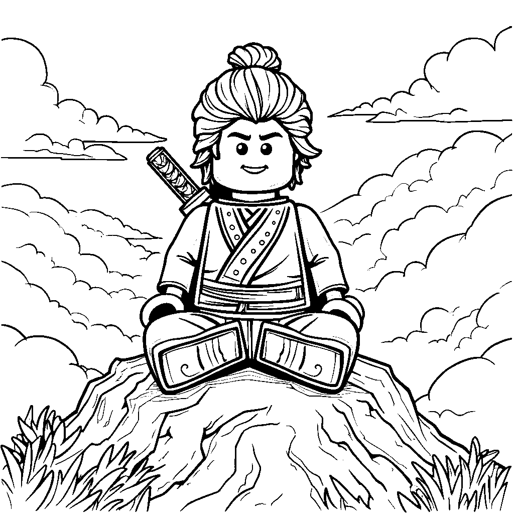 Sensei Wu Meditating on a Mountain