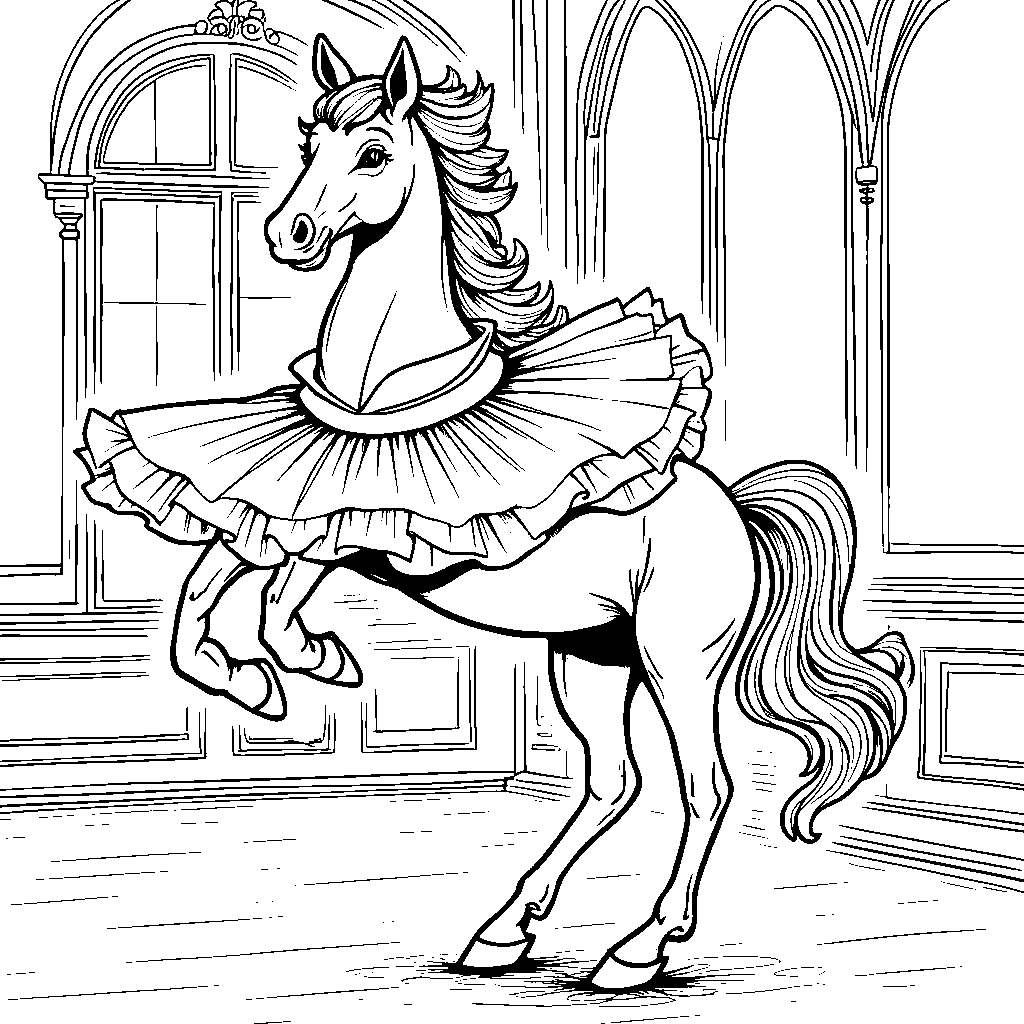 A horse dancing the ballet