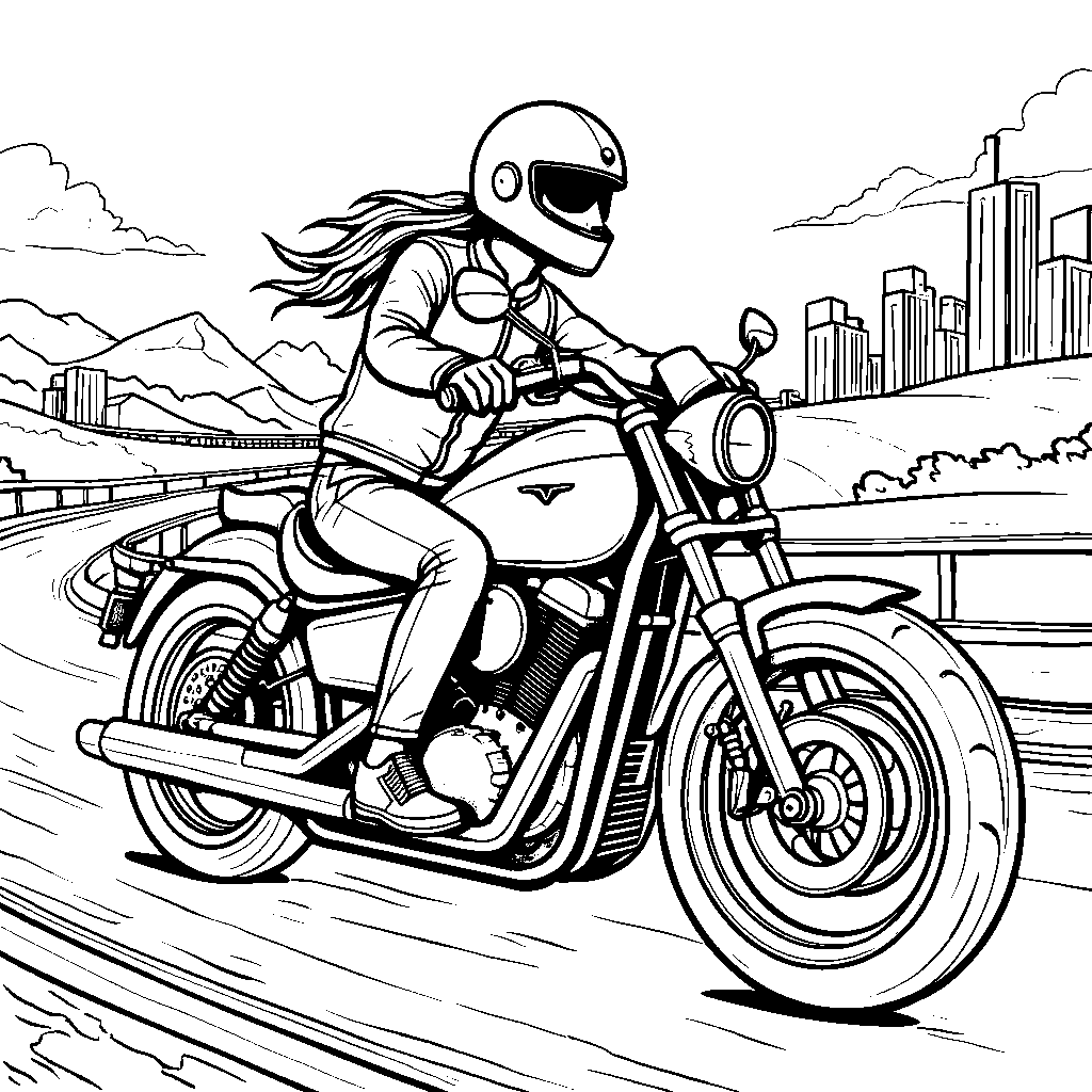 A horse riding a motorcycle