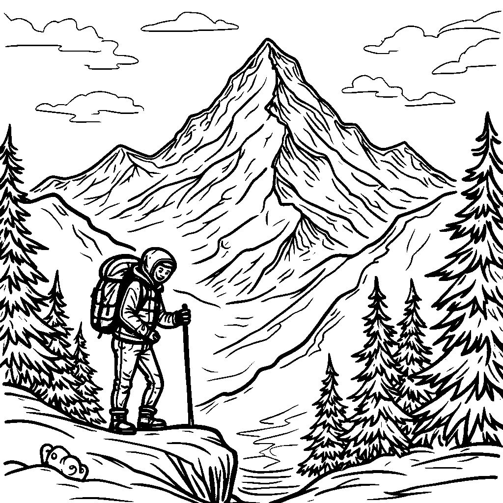 Everest rescuing a stranded hiker in the mountains