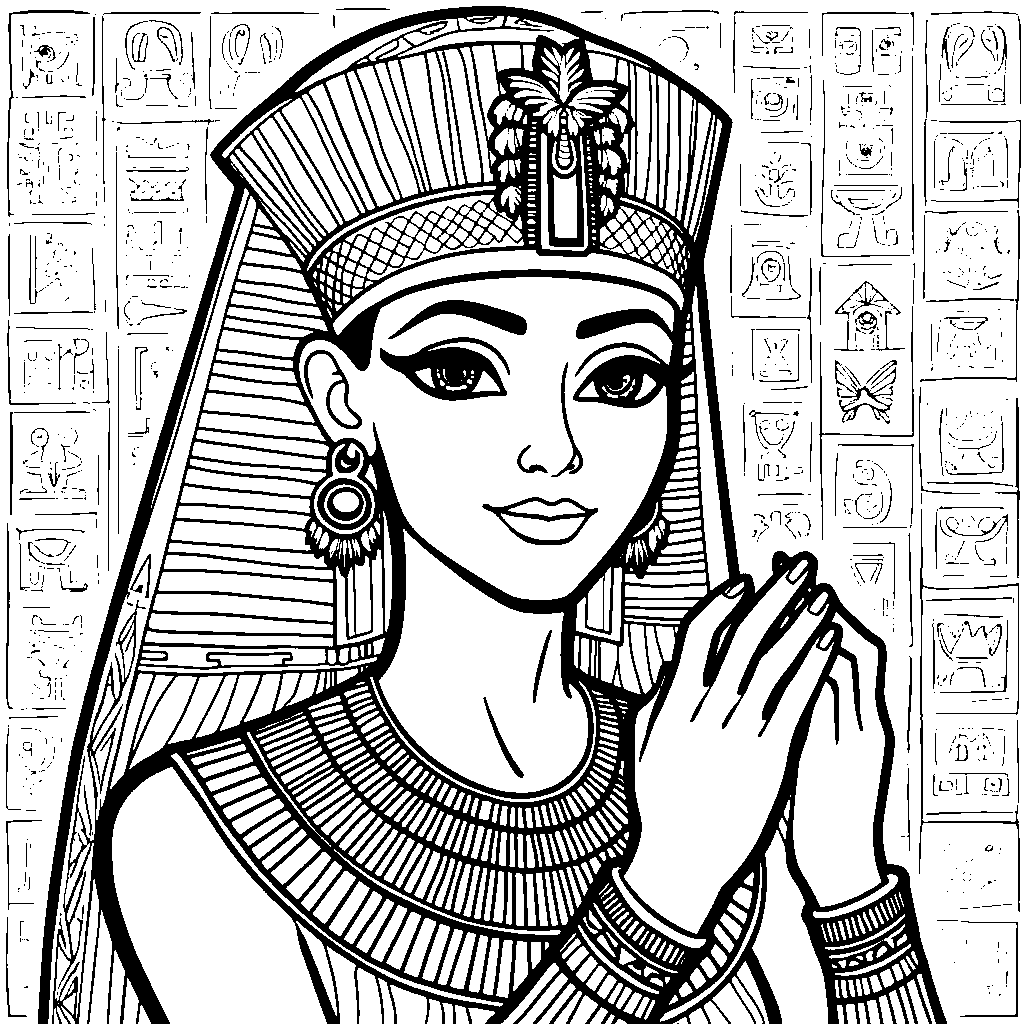 Cleopatra Wearing Ancient Egyptian Jewelry