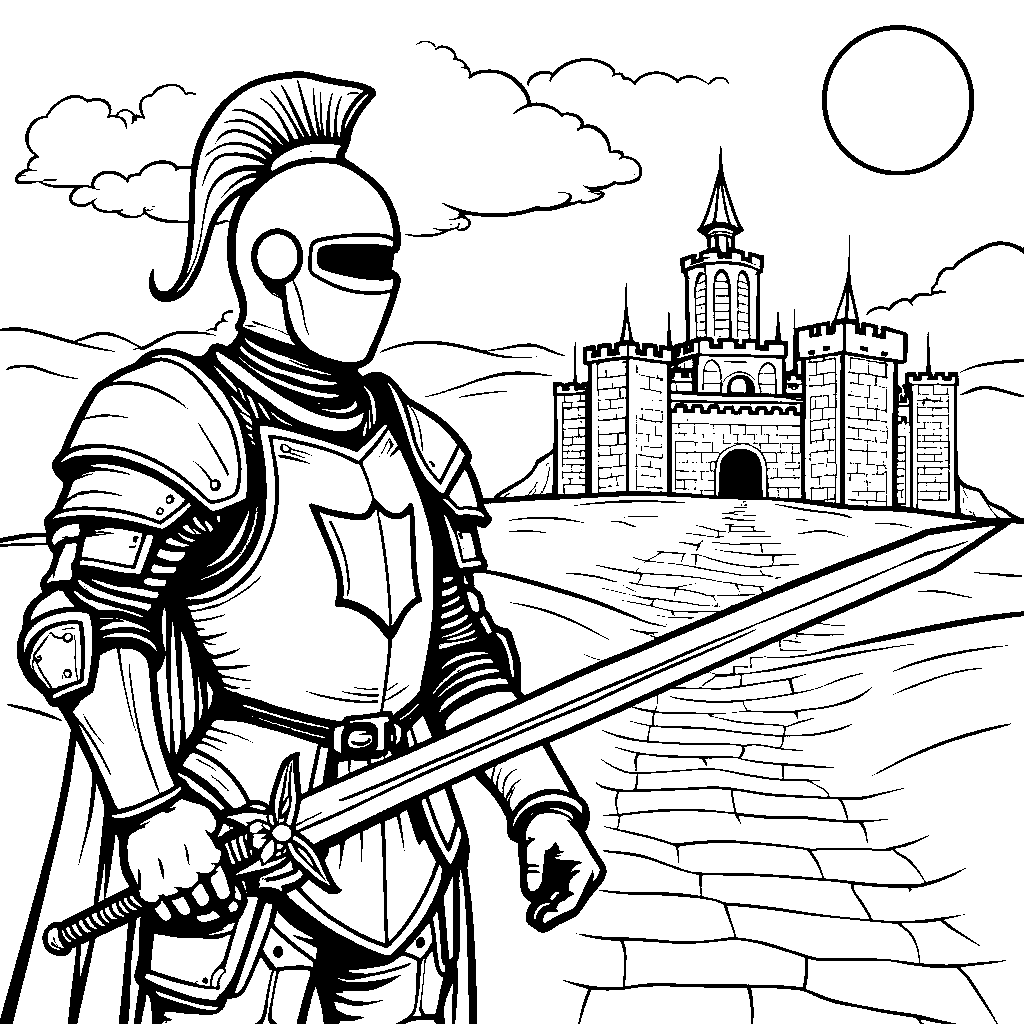 Medieval Knight with a Sword