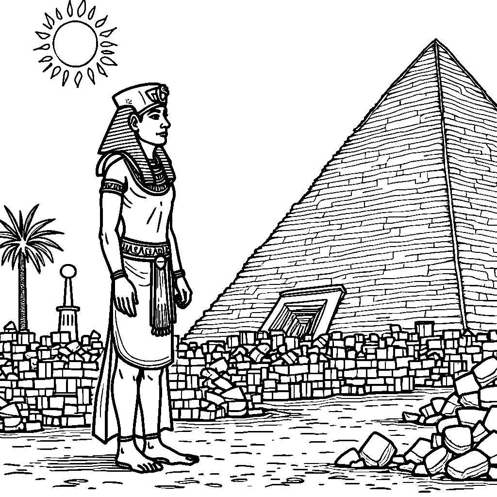 Pharaoh Building the Pyramids