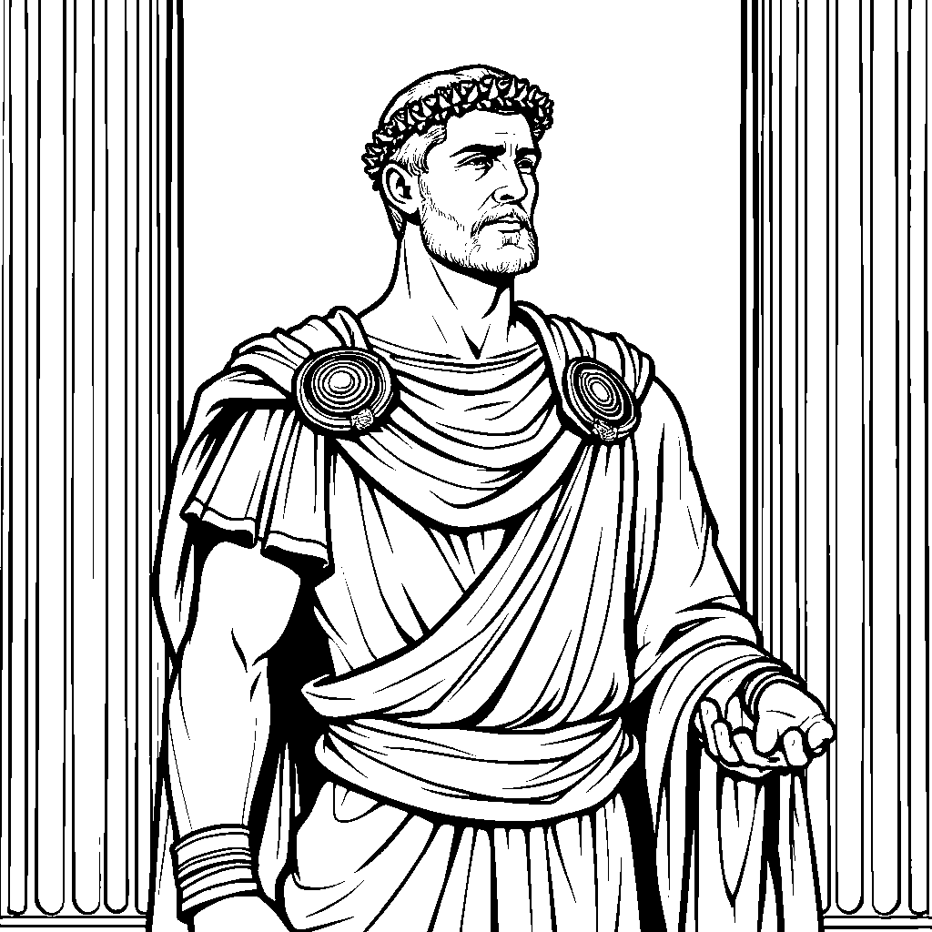 Roman Emperor Wearing a Toga