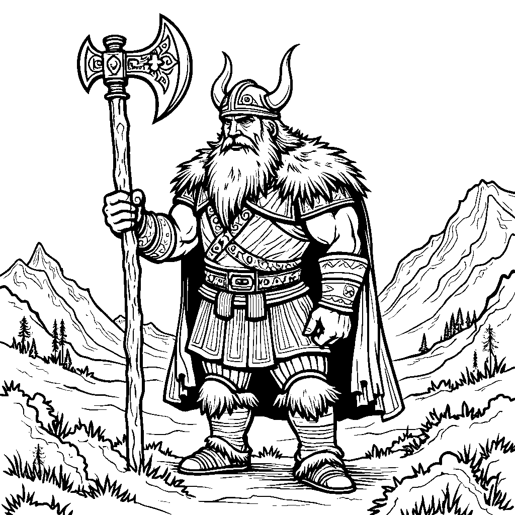 Viking Warrior with a Battle-Axe