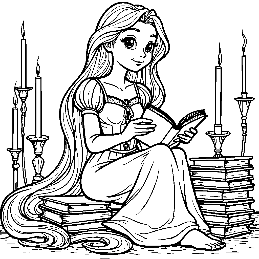 Rapunzel's favorite book with a bookmark