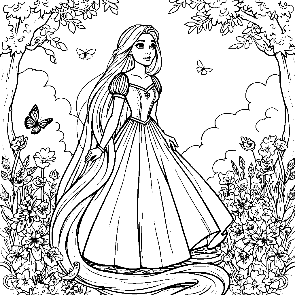 Rapunzel's favorite dress with a full skirt