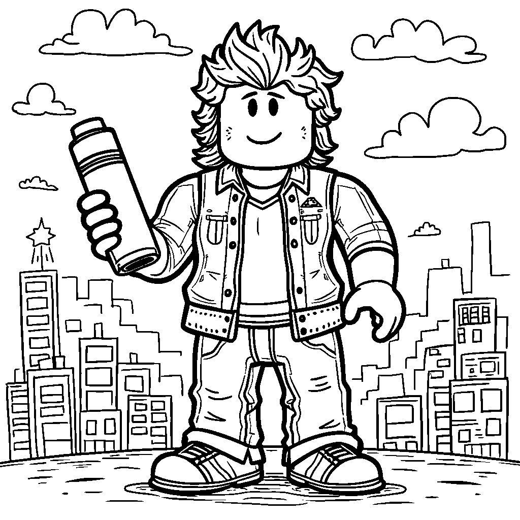 A Roblox Game Character with a Giant Eraser