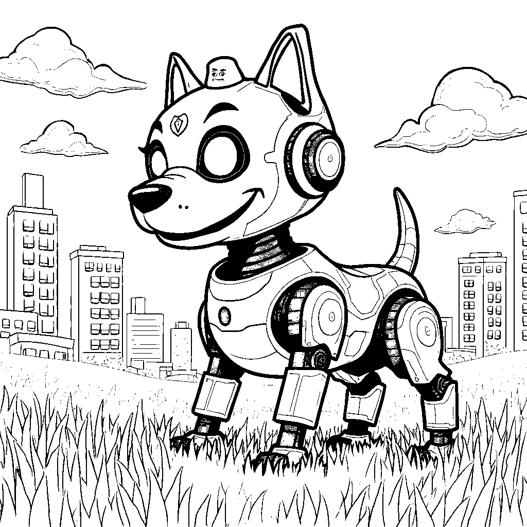 Roblox Noob's Pet Robot Dog with a Shiny Coat