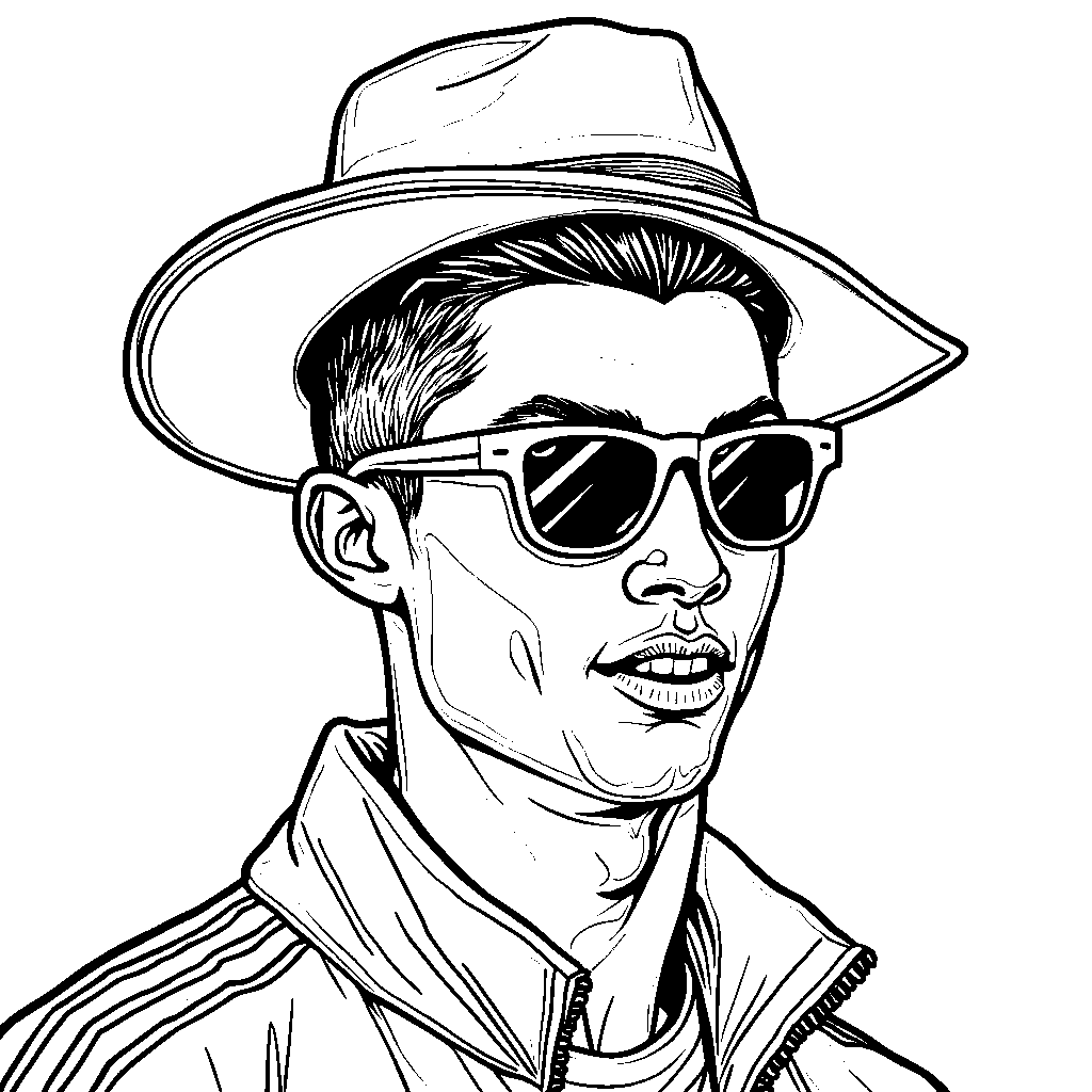 Ronaldo wearing sunglasses and a cool hat