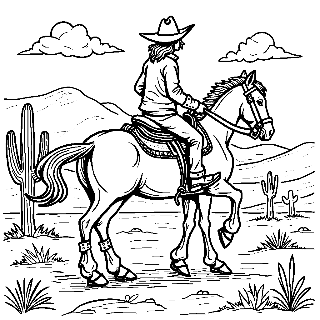 A pair of cowboy boots riding a horse