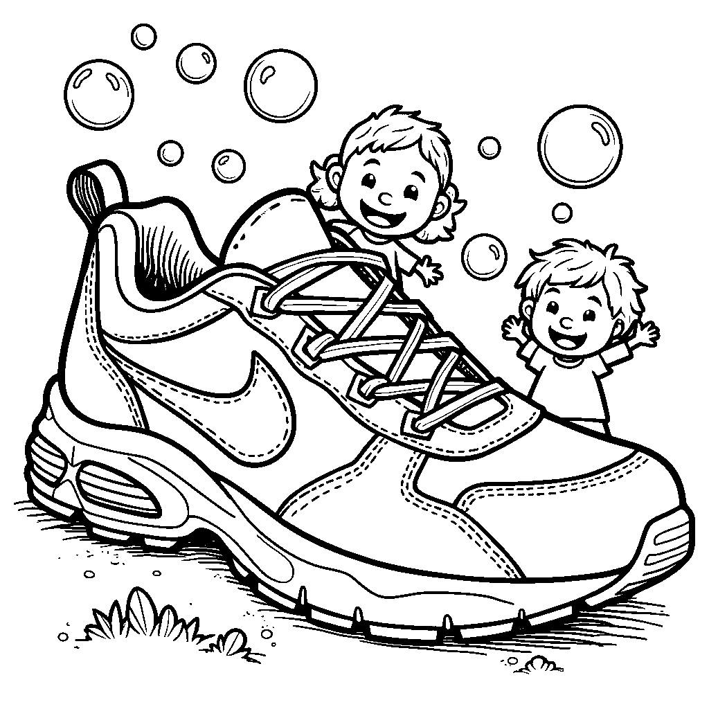 A shoe that shoots bubbles