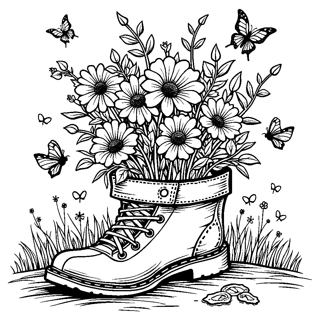 A shoe that turns into a flower pot