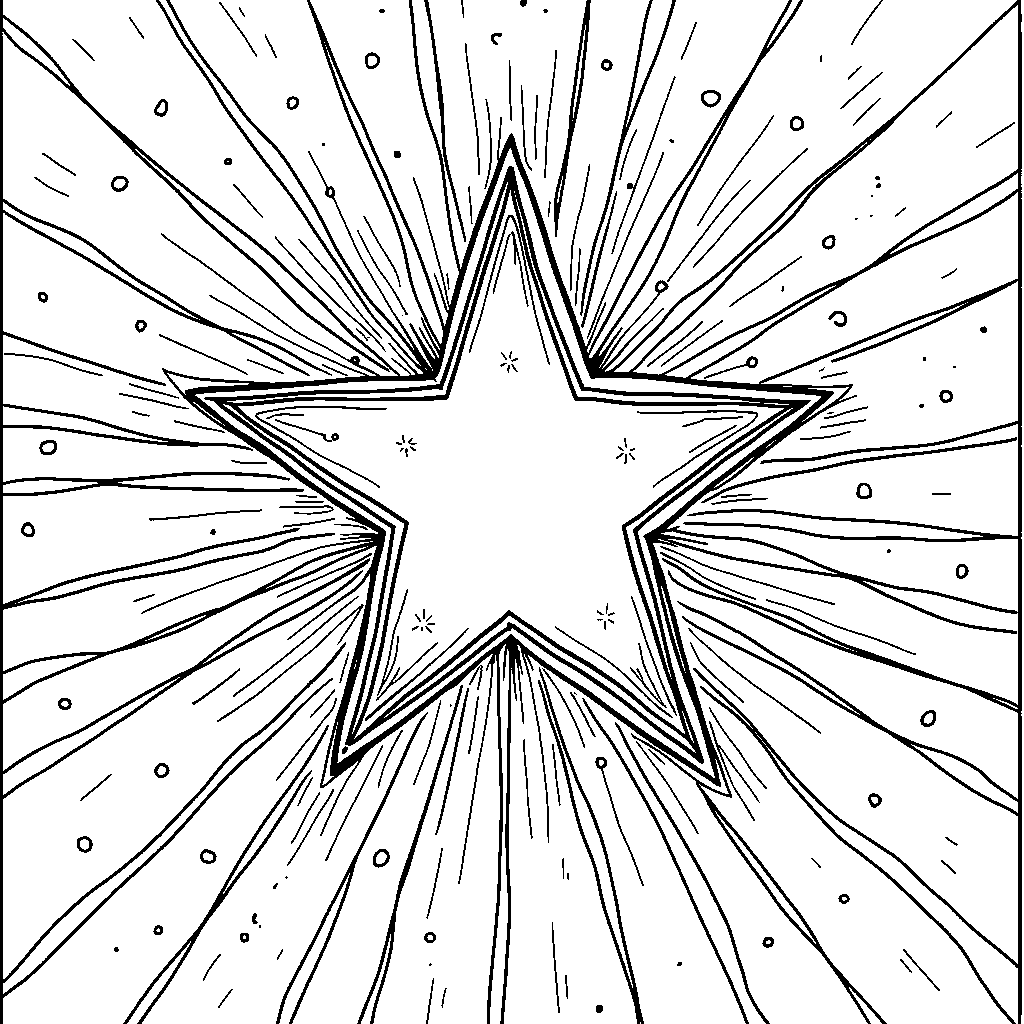 Giant Star with a Sparkling Aura and Rays