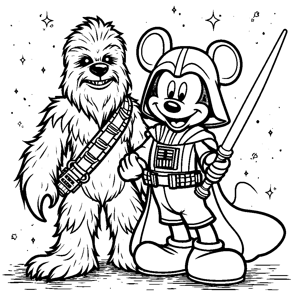 A Star Wars character mashup with Mickey Mouse