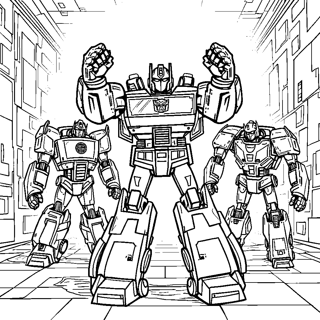 A group of transformers having a dance party in a neon-lit club