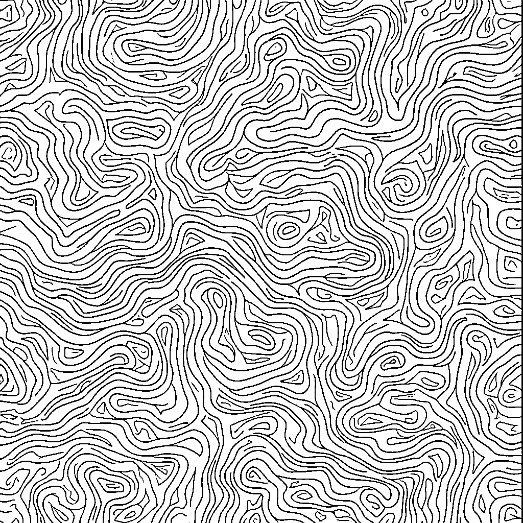 an abstract maze filled with unique paths and colors